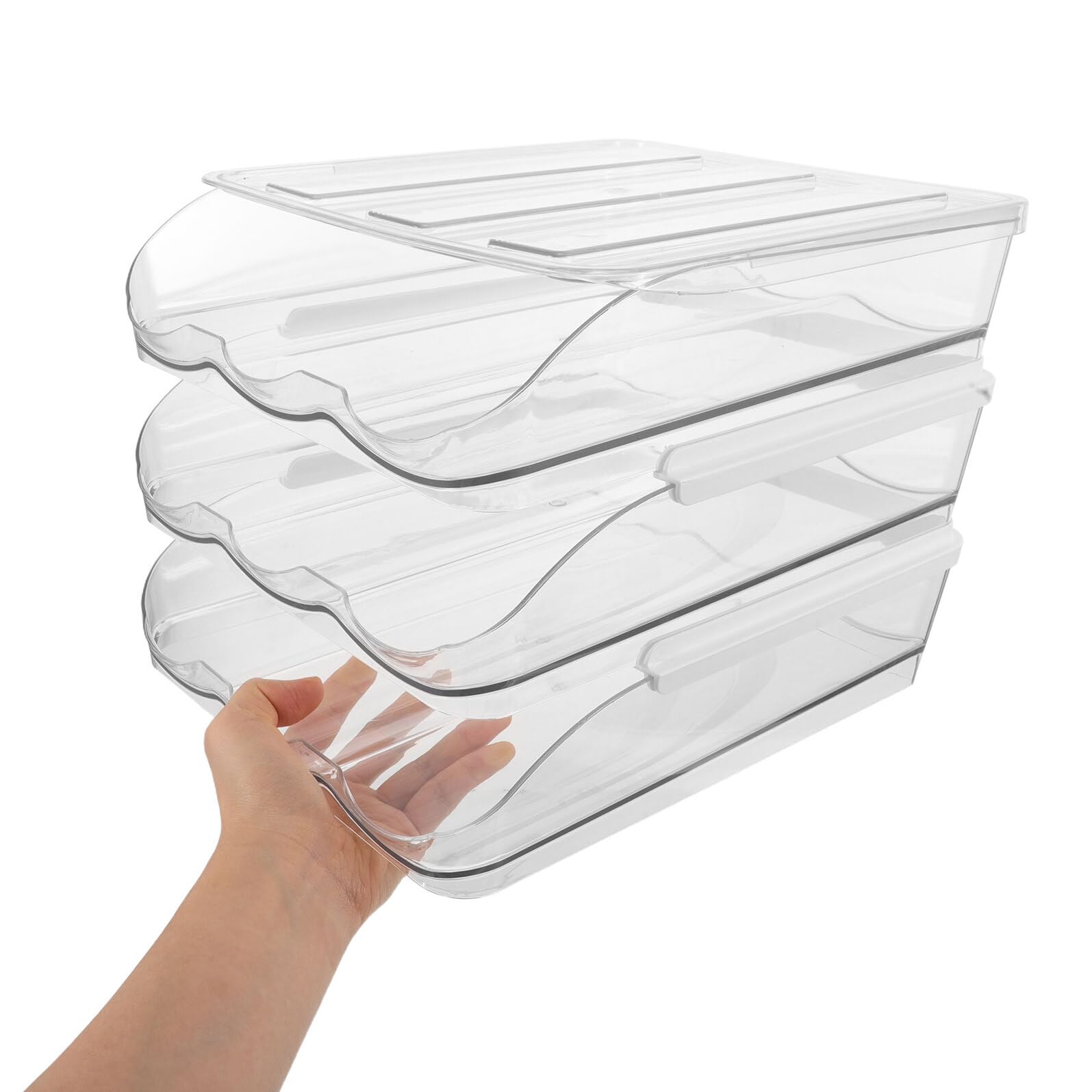 Transparenter Stapelbar Rollbarer Eierbehälter Kühlschrank