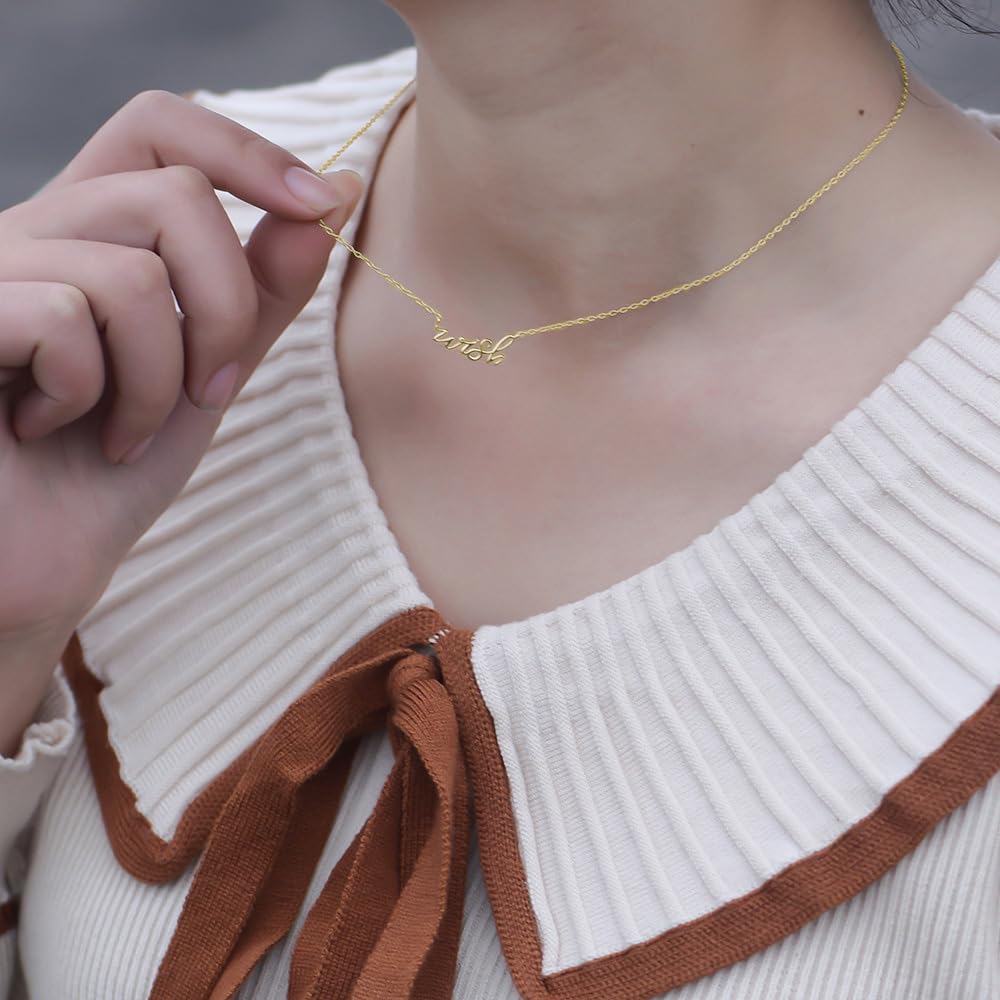 SLUYNZ Collana girocollo in argento Sterling 925 per donne, adolescenti, ragazze, con ciondolo con parole per lei compleanno anniversario