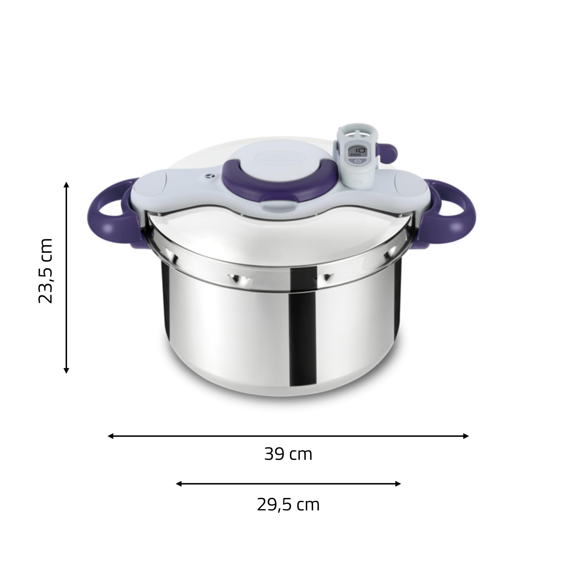 Seb Clipsominut’ Perfect Cocotte-minute 7,5 L, Autocuiseur induction, Facile à utiliser, Minuteur, Livre 100 recettes inclus, Fabriqué en France, Violet P4624800