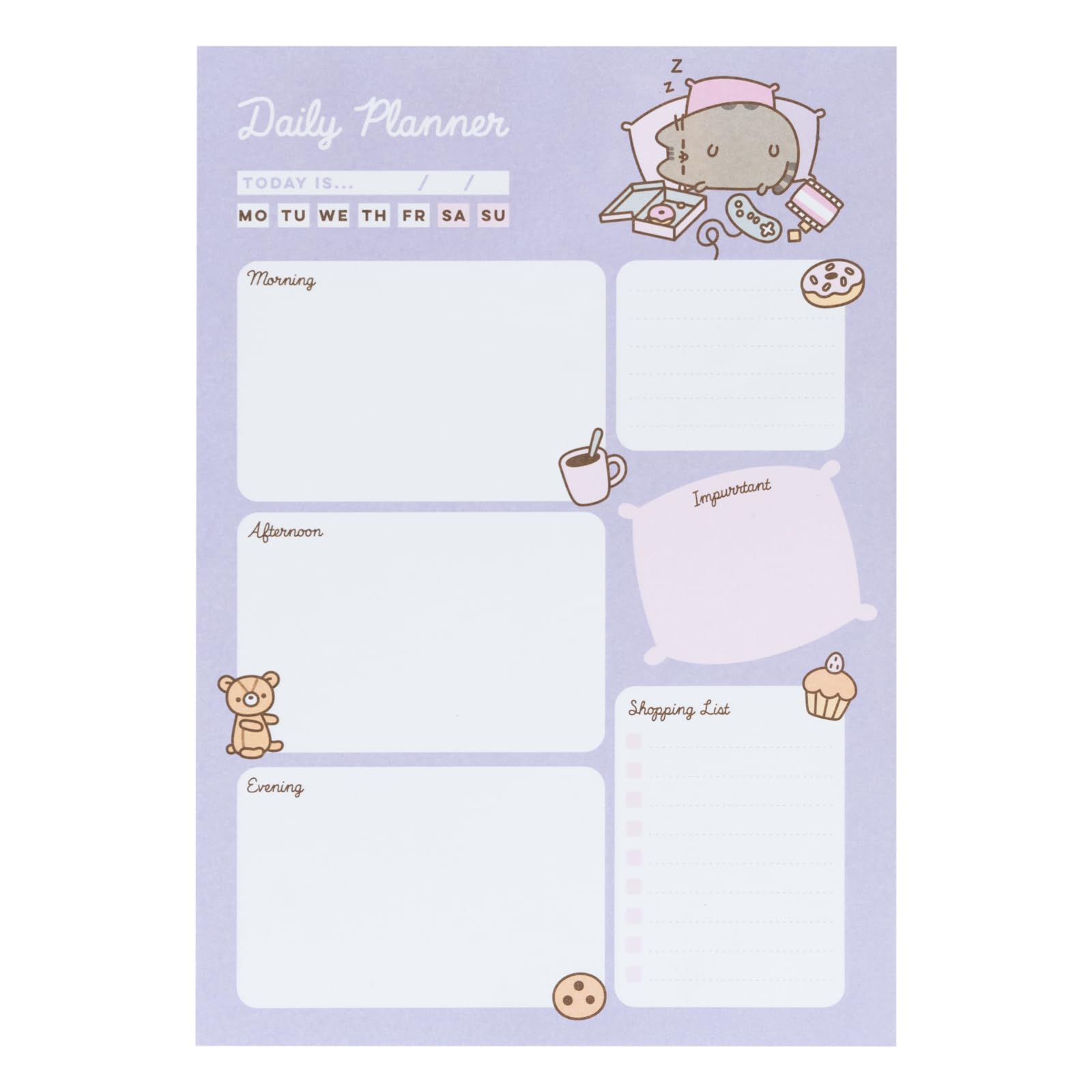 Grupo Erik Daily Planner A5 - Pusheen Cat Stationery | Weekly Planner Family, Desk Calendar, 54 Tear Off Pages Notepad | Pusheen Gifts For Cat Lovers, Stationery Gifts Under 5 Pounds