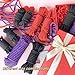 Sfcaris Silk Soft Rope, Skin Friendly Soft Nylon Rope Silky Rope, Durable Multipurpose Color Braided Long Rope (2x8ft Black+16ft red+32ft Purple)