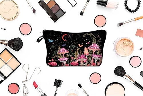 Miniatura 4 de Evergoo 2 bolsas divertidas para cosméticos para mujeres, bolsas pequeñas con cremallera, adorables bolsas de maquillaje, bolsa espaciosa para