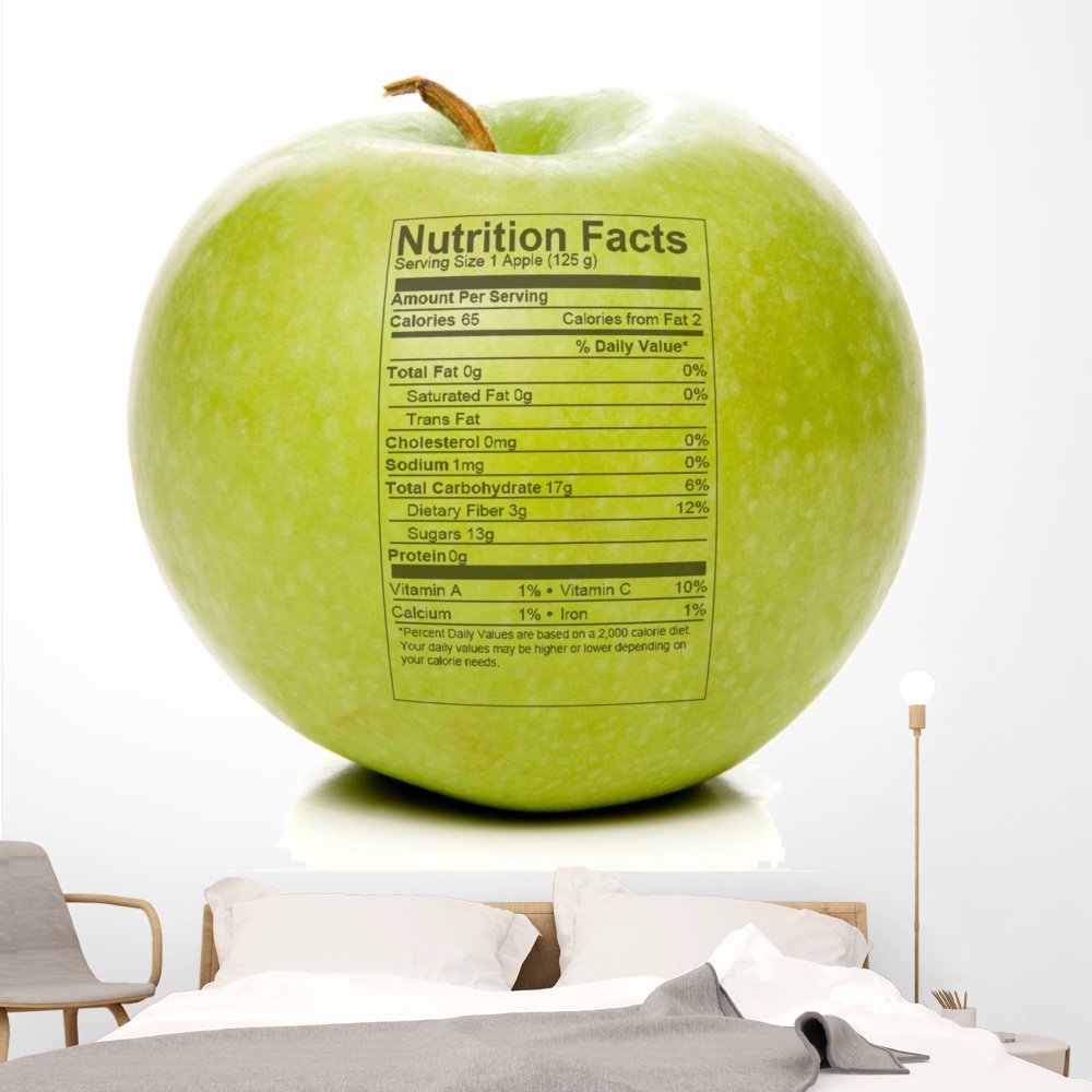 Amazon.com: Wallmonkeys Apple Nutrition Facts Wall Decal