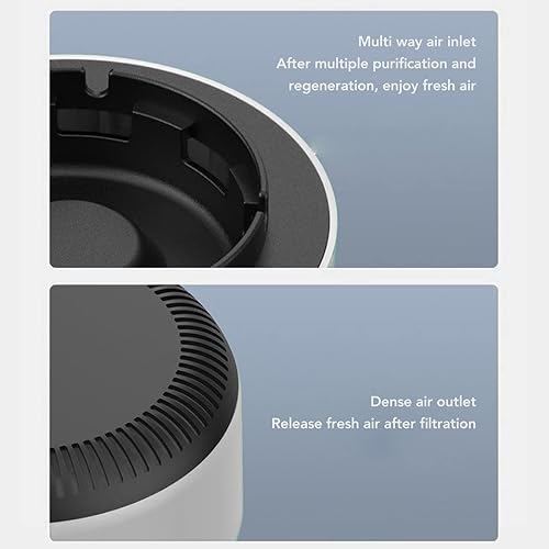 Miniatura 7 de Cenicero inteligente autoextinguible 2 en 1 con filtro, cenicero multifuncional sin humo para el hogar, coche, oficina (gris negro) Negro, verde,Gris