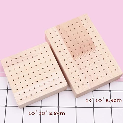Miniatura 9 de Tablero de clavijas de madera, figuras cuadradas de arcilla, estante de exhibición, soporte para piruletas, soporte para brochetas de alimentos,