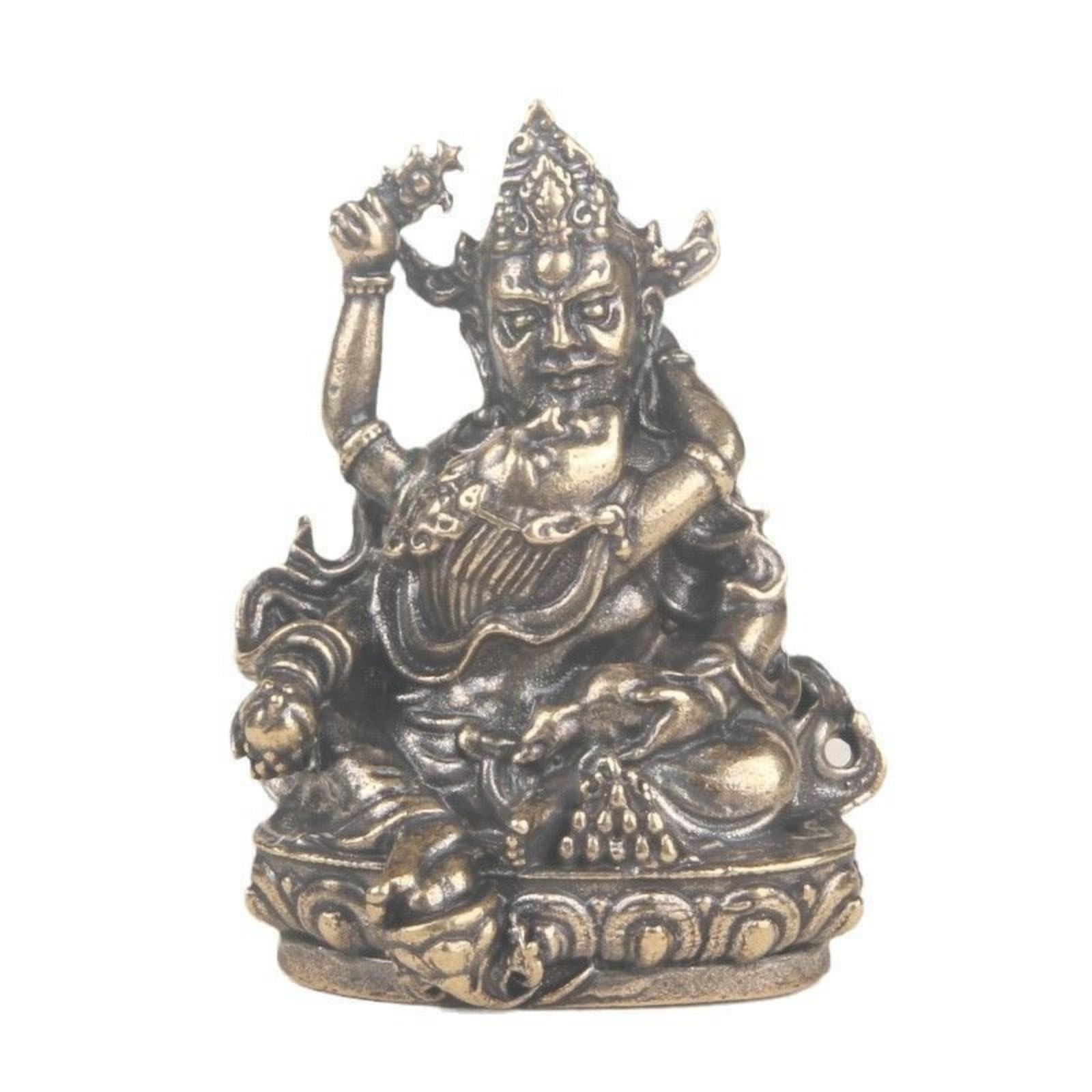 AOTTSD Green Jambhala Statue (Goddess Vasudhara), Tibetan Buddhist Wealth Deity Brass Sculpture