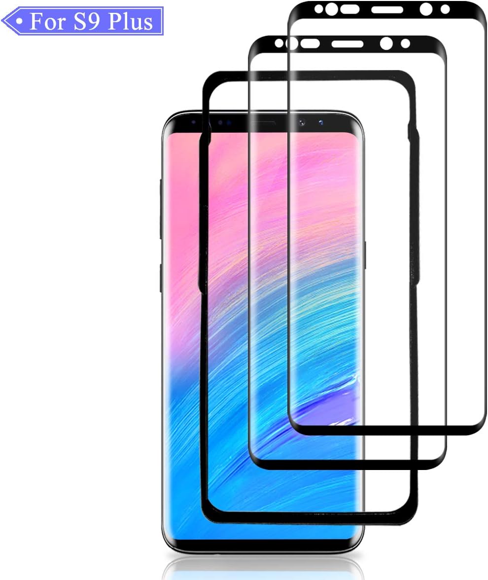 MINGY S9 Plus Screen Protector, [2Pack] Full Coverage Galaxy S9+ Tempered Glass Film, Alignment Frame,9H Hardness,No Bubbles,Anti-Fingerprint,Ultra Clear Protective Film for Samsung Galaxy S9 Plus