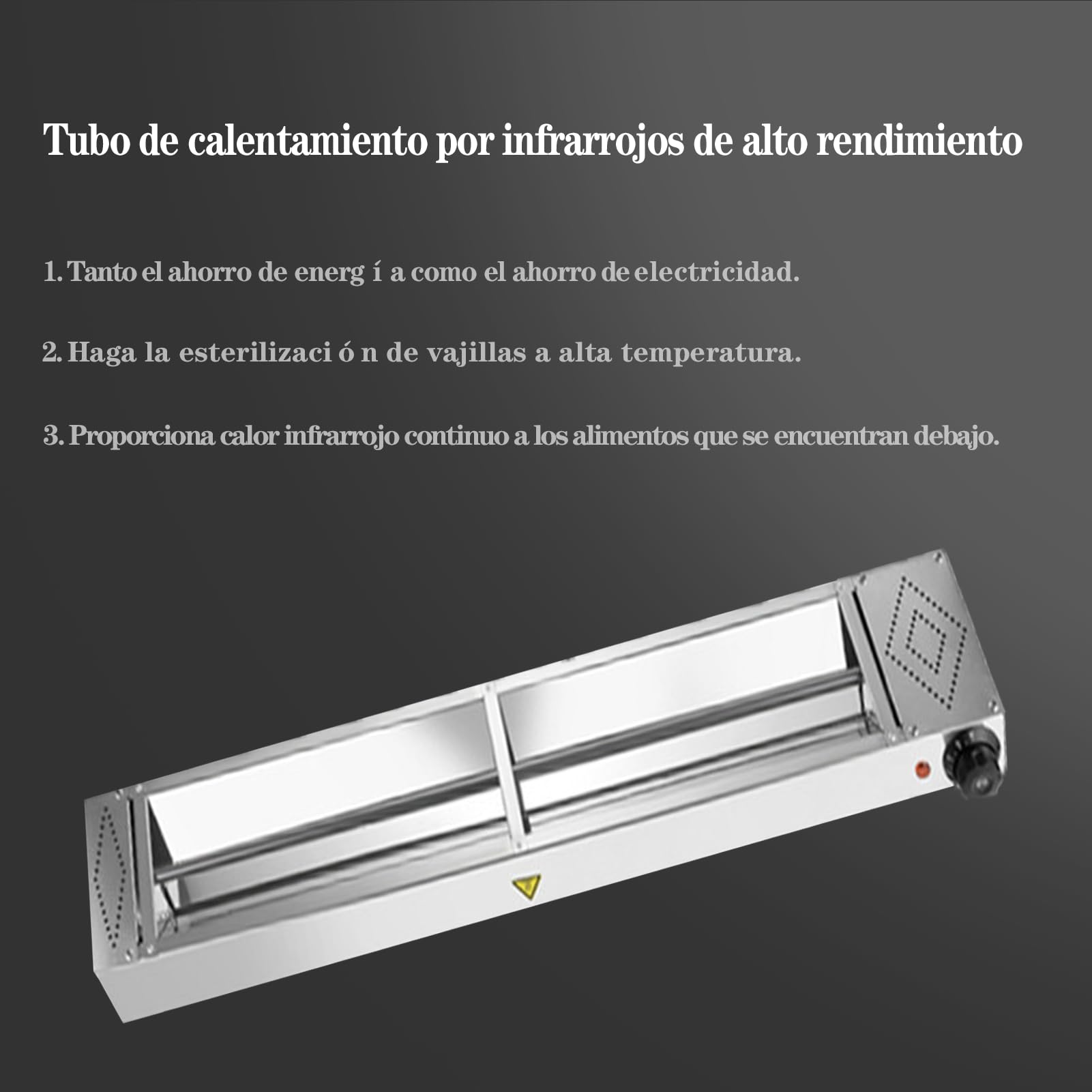Lampara Calor Cocina, Temperatura Ajustable 30-80℃(120cm) | Suspension Lampara de Calor Alimentos para Cocina, Restaurant, Acero Inoxidable Lampara Calienta Platos Cocina y Buffets