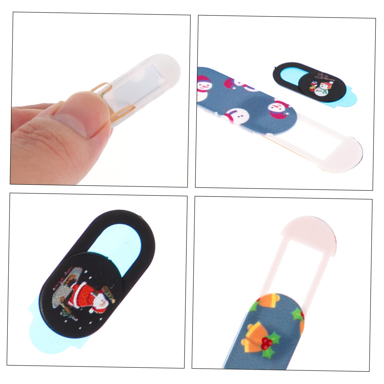 jojofuny 30 Piezas Cubierta De La Cámara De Navidad Diapositiva De La Cubierta De La Cámara Control Deslizante De Privacidad De La Cámara Cubiertas De Cámara Web Protector De Laptop Abs