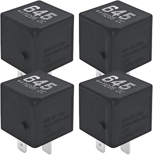 645 4H0951253A V23136-B0006-X080 Relay (Pack of 4) – 40A 12VDC 4-Pin SPST Automotive Relay for Volkswagen Tiguan, Audi Q5, A4, Atlas - Fixes P0230, P069E Codes