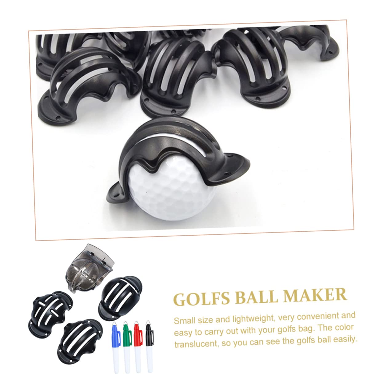Toyvian Zeilenzeichnung Set Linienmarkierung Golfmarker Werkzeug Zum Zeichnen Von Kugeln Markierungsgolf Strichzeichnungsmarker Golf-Tool Golfausrüstung Abs Zufällige Farbe