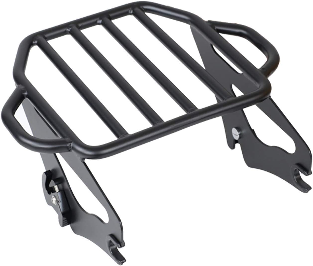 AUFER Black Detachable Adjustable Two Up Luggage Rack Mounting Trunk Rack Compatible with for Touring Electra Glide Road Glide Road King Street Glide Tour Pack Luggage Rack 2009-2024
