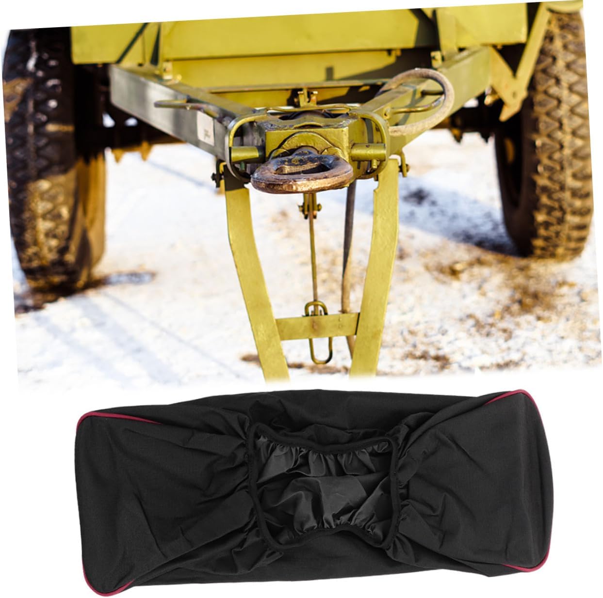 Angoily 2pcs Oxford Fabric Winch Cover Heavy Duty Protective Cover for Electric Breathable Design for Use and Weather-resistant