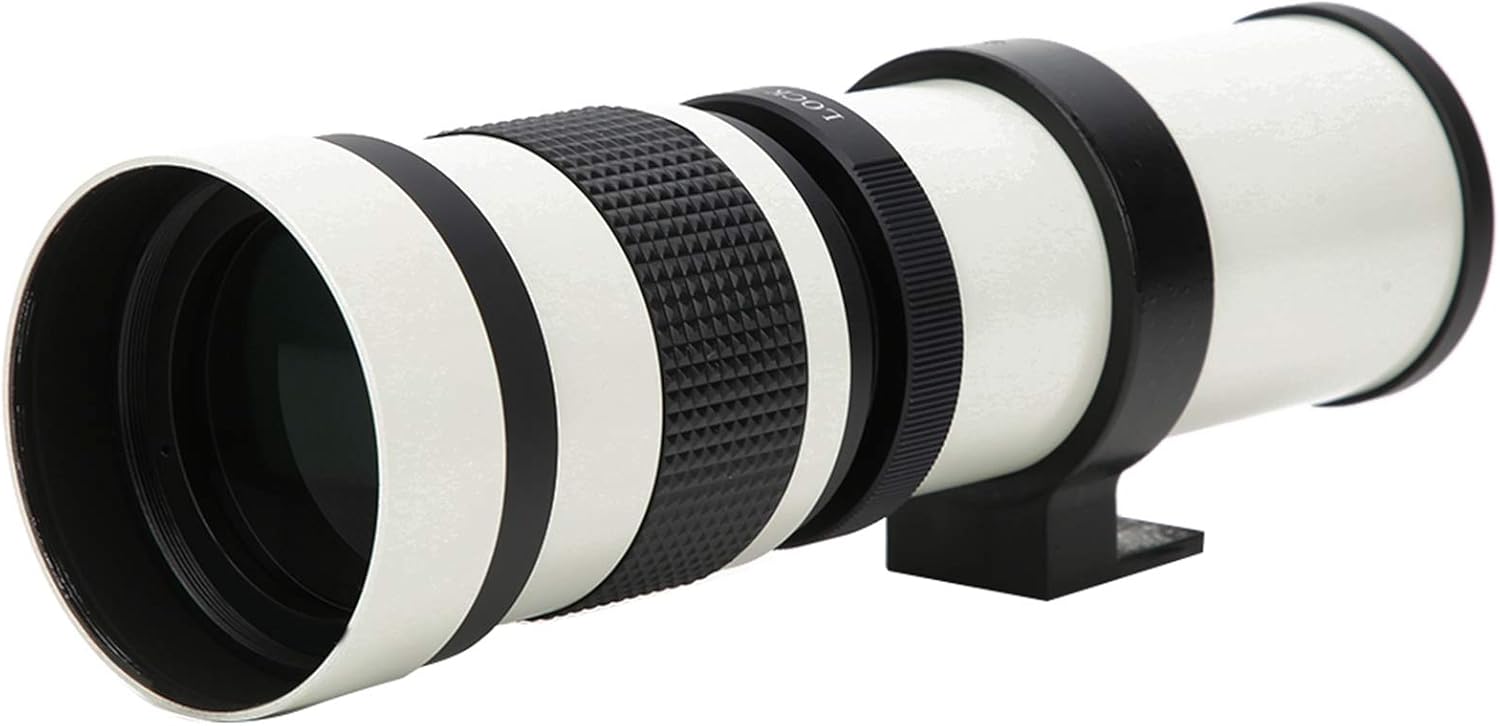 Telephoto Lens, 420‑800mm F8.3‑16 Manual Focusing Zoom Lens with 2X