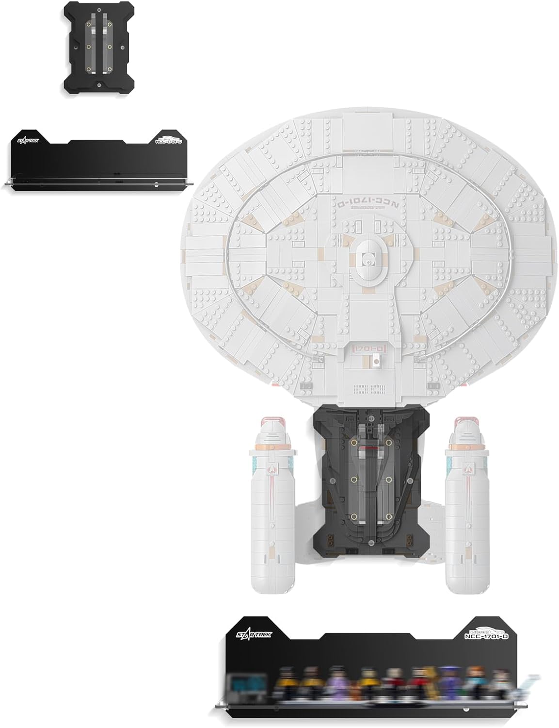Wall-Mounted Acrylic Display Stand for 10356 USS Enterprise NCC-1701 - Secure Floating Shelf,Perfectly Showcase Your Model