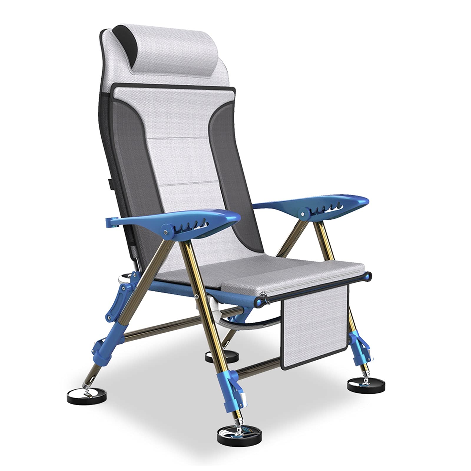 Yxx Grey Folding Camping Chair Outdoor Lightweight Aluminum