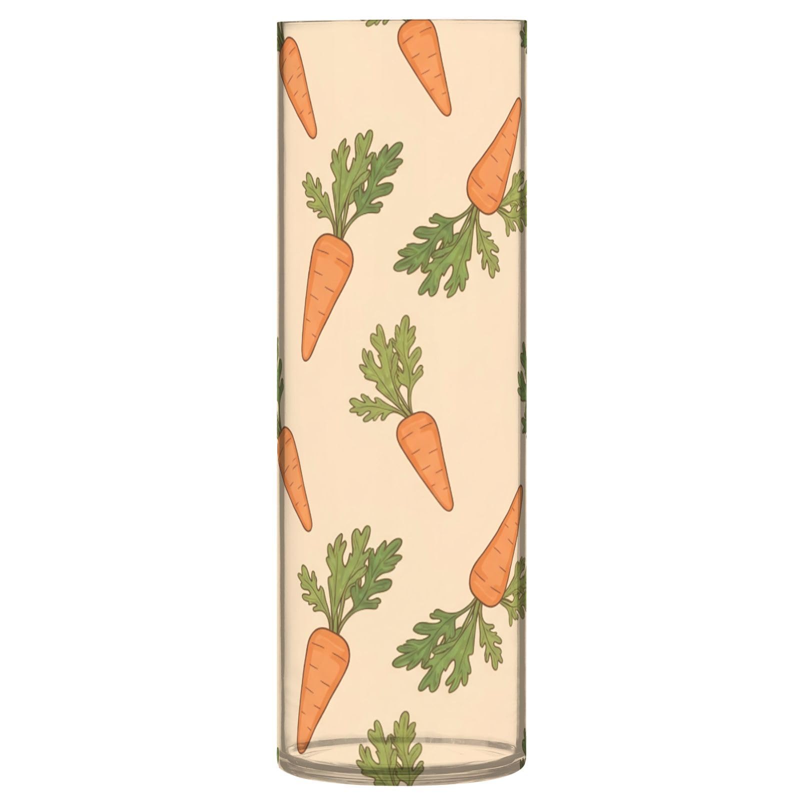 JUMBEAR Radish Vase for Flowerse -Clear Vase Rustic Home Décor for Modern Farmhouse, Ideal Shelf,Table & Entryway Decor