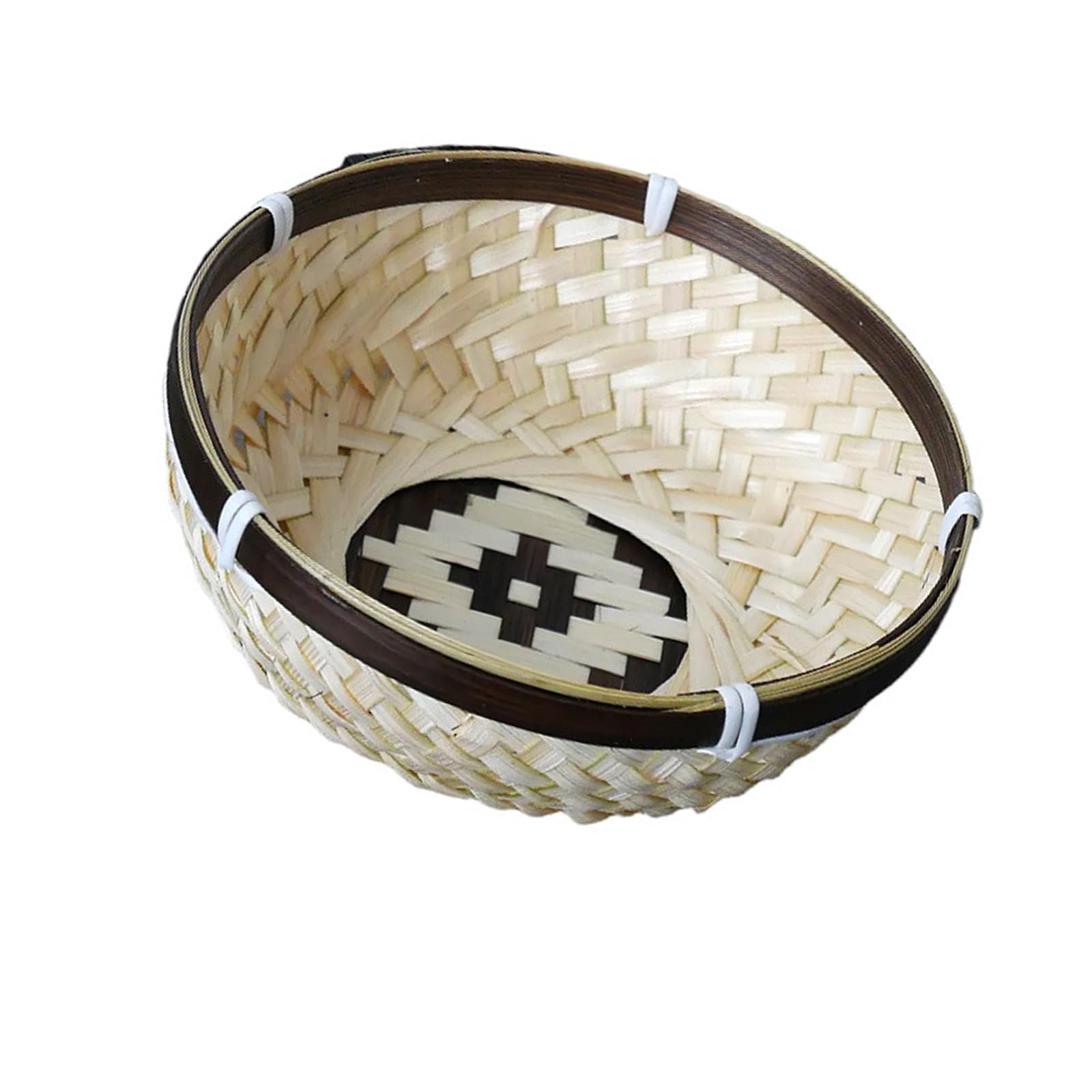 OSNIYAW Basket Bin with Lid Handwoven Storage Container Multipurpose Tray Decorative Baskets Box Gift Picnics Food Bread Storage