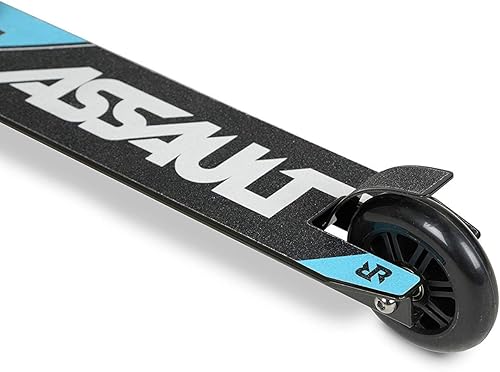 Miniatura 5 de Patinete de acrobacias de asalto acabado en negroazul con cubierta de aleación y rodamientos ABEC-7