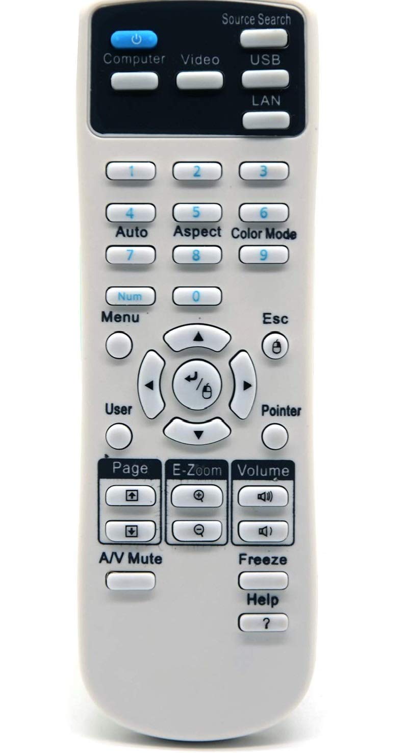 OT Premium Generic Universal Compatible Projector Remote Control Fit for EPSON Projector BrightLink 575Wi, 585Wi, 595Wi, VS230, VS330, EX3220, EX5220, EX5230, EX6220, EX7220,PowerLite