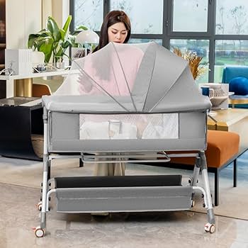 Amazon.co.jp: ベビーベッド 添い寝ベッド 0ヶ月 ~ 36ヶ月 高さ2段調節