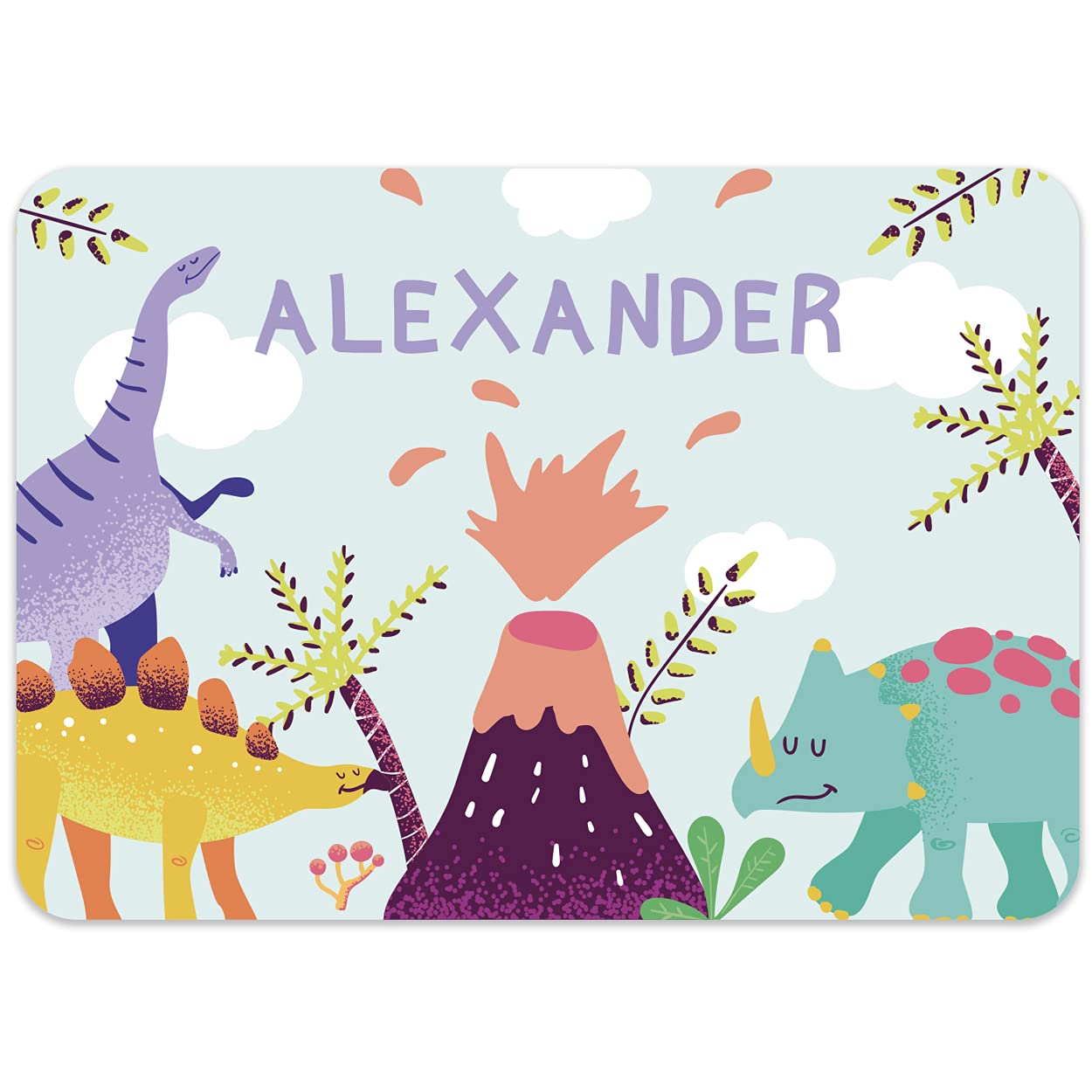 Paper Themes Cute Dinosaur Personalised Placemat For Kids (Cute Dinosaur)