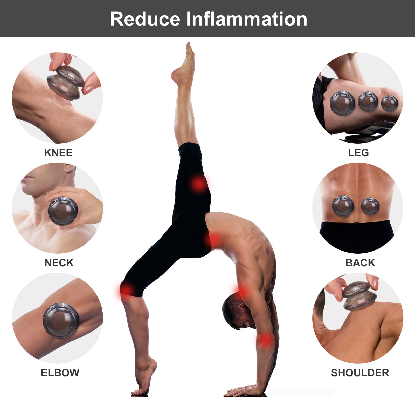 Silicone Cupping Therapy Set, Professional Studio and Home Cupping Set Massage Therapy Cups, Chinese Massage Cups for Cellulite Reduction Cupping Kit,Muscle and Joint Pain Myofascial Cupping Massager