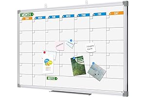 Lockways Dry Earache Board Calendar | 24" x 18" Wall-Mounted Whiteboard Calendar