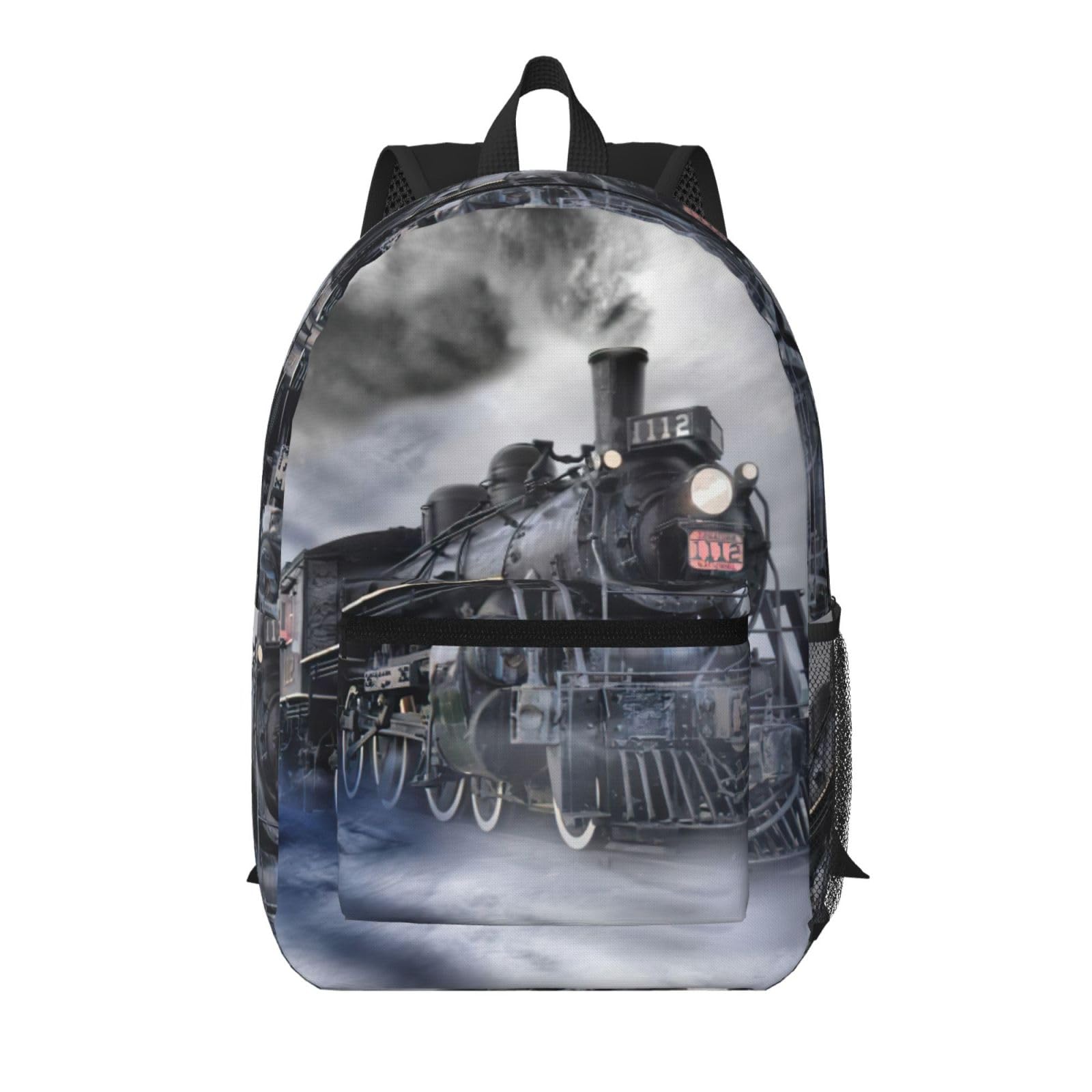 Sac à dos d'école train à vapeur EdWal léger noir pour élève - 8