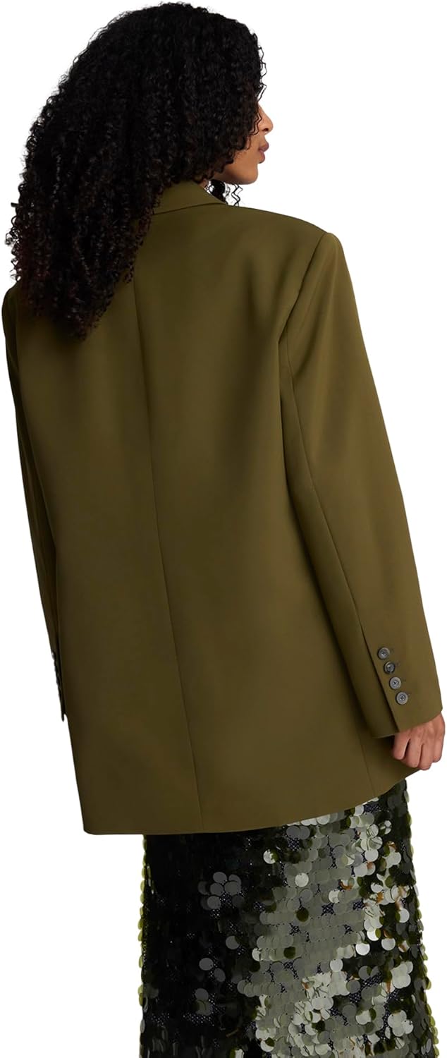 Kenneth Cole Womens Boyfriend Three Button Blazer - Image 2