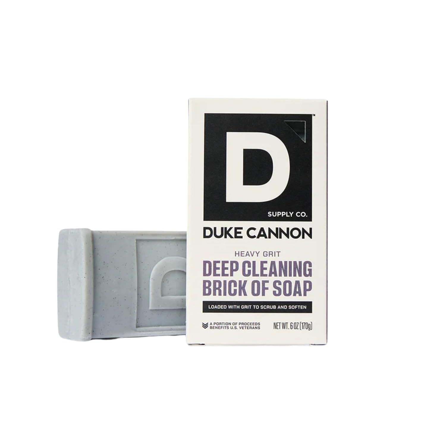 Duke Cannon Heavy Grit Deep Cleaning Brick of Soap – Exfoliating Men’s Bar Soap with Volcanic Sand, Shea Butter & Aloe Vera – Mandarin & Mint Scent, 6 oz. (4-Pack)