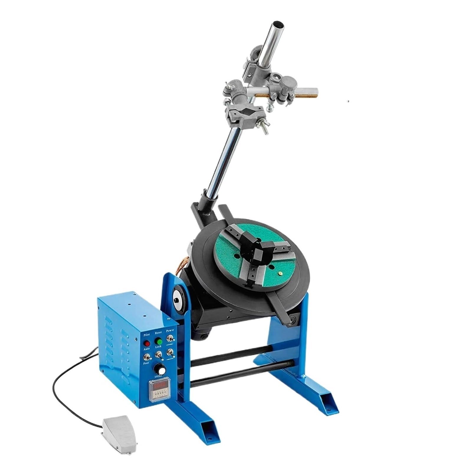 30KG Welding Positioner Positioning Turntable 0-90 Welder Machine Equipment 15RPM 310mm Dia Smooth Rotation