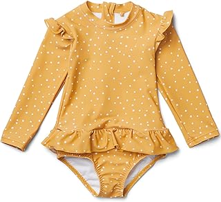 KALAVILA 子供 水着 女の子 ワンピース キッズ 80~130cm スイムウェア 長袖ラッシュガード 子ども用水着 オールインワン水着 幼稚園 保育園用 紫外線カット UV対策