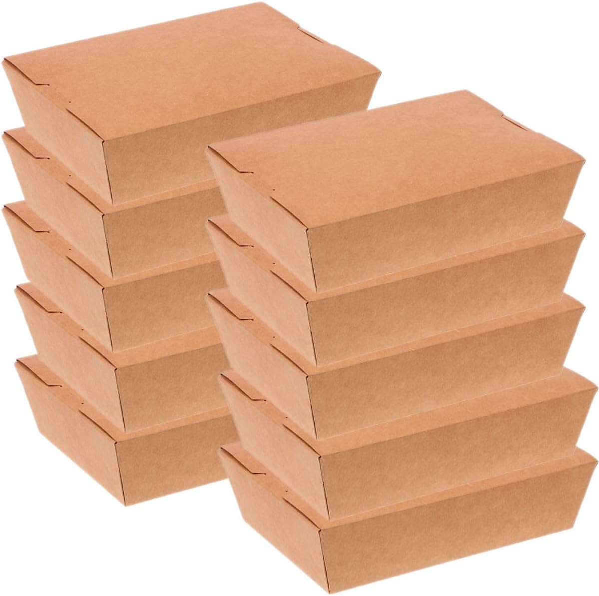 INOOMP Pizza Serving Box and Take out Container 2000ml Kraft Paper Pizza Holder Flip Lid for Fast Food and Party Use, 20pcs