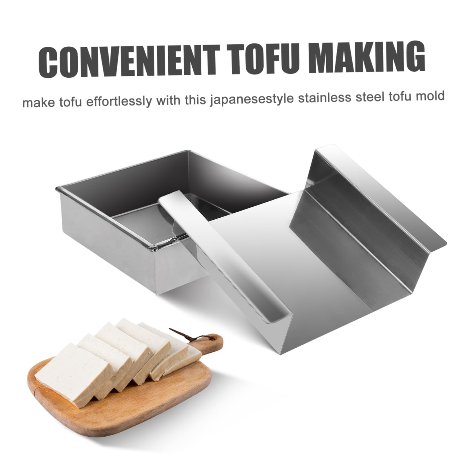 Stampo per Tofu Giapponese in Acciaio Inossidabile, Argento | Strumento da Cucina, Design Elegante, Lavabile Facilità, per Preparazioni Casalinghe