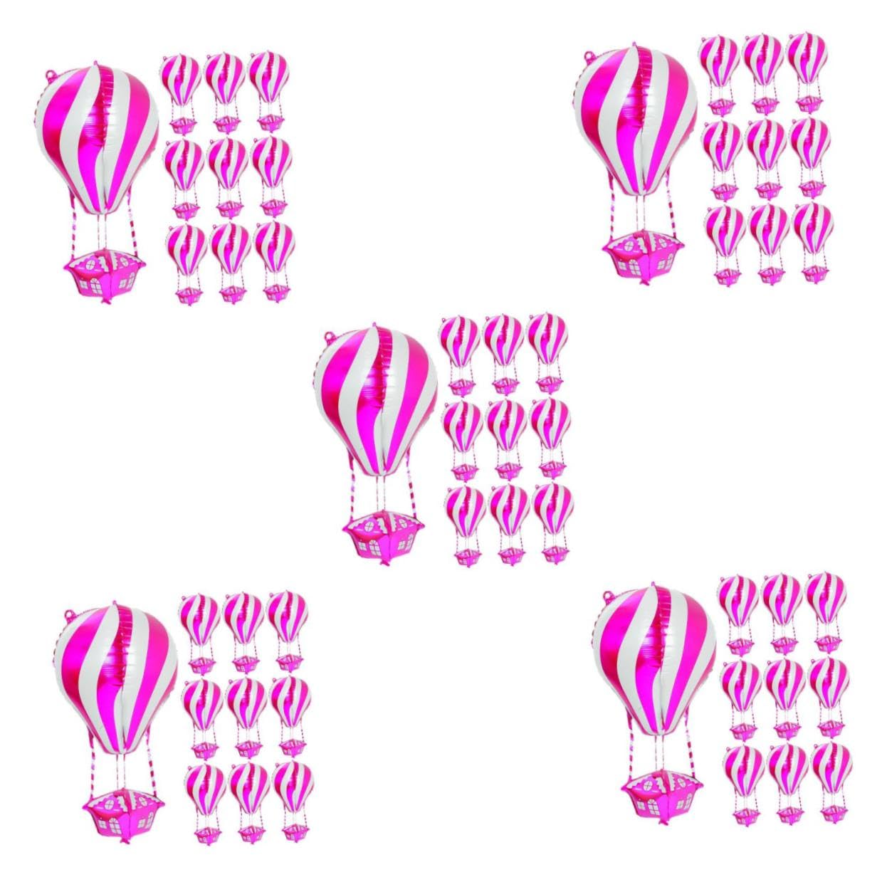 SOLUSTRE 50 Pièces Ballons Aluminium Montgolfière Décoration Événementielle pour Anniversaire Shower Mariage Effet Visuel Immersif et Installation Facile