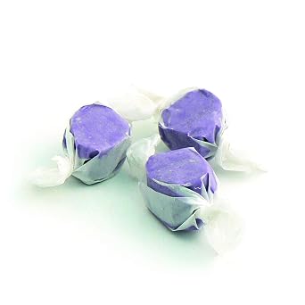 Sweet Candy Company Salt Water Taffy Individually Wrapped - Salt Water Taffy Candy Bulk, Old Fashioned Huckleberry Flavor, Soft and Chewy, Single Flavor Assortment - 3 lb Bag, Huckleberry Flavored