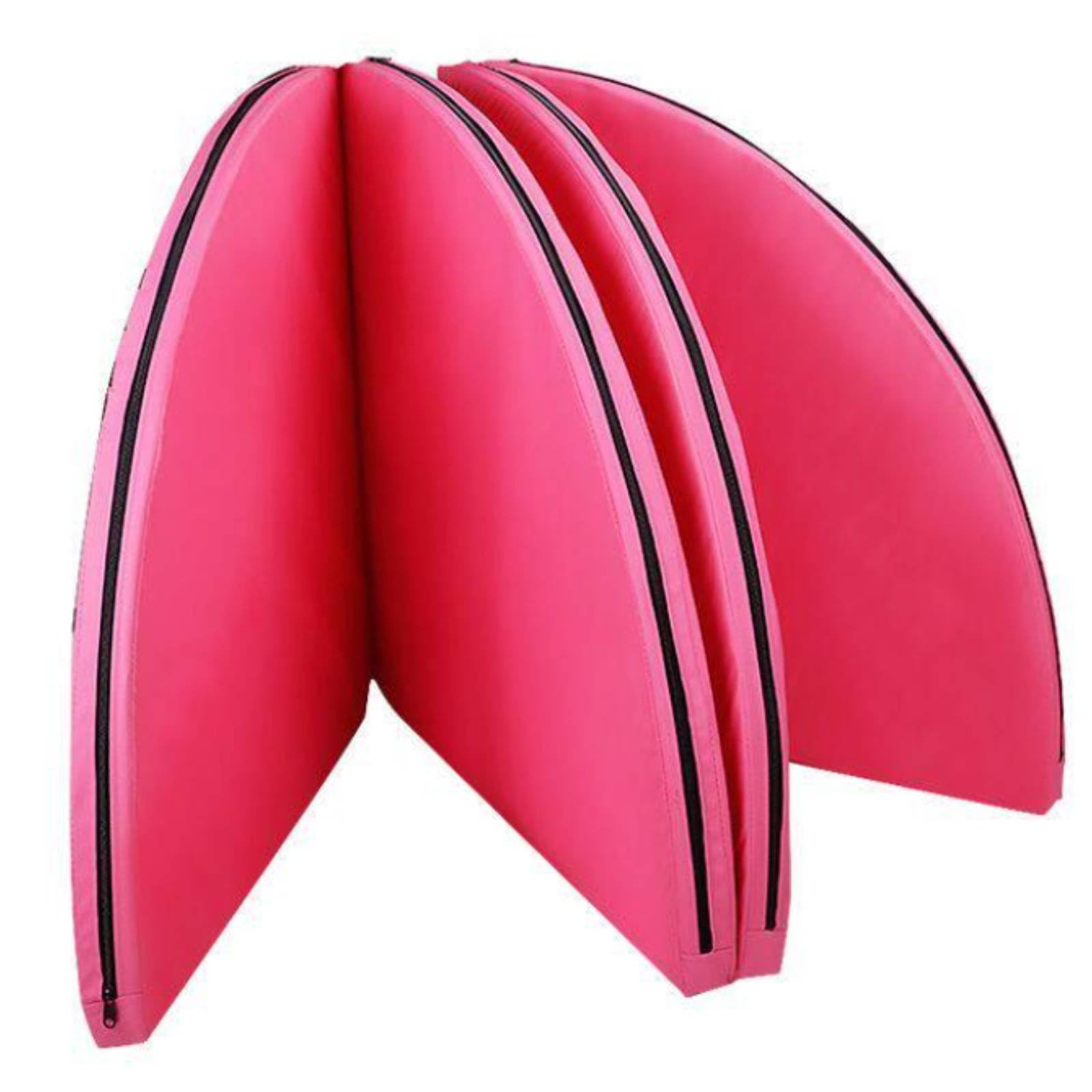 Tappetino Palestra Rotondo Tappeto Ginnastica Materassino Fitness Pad Pieghevole Spesso Ammortizzante in PU E Cotone per, Verde, Diametro 120cm, Spessore 5cm