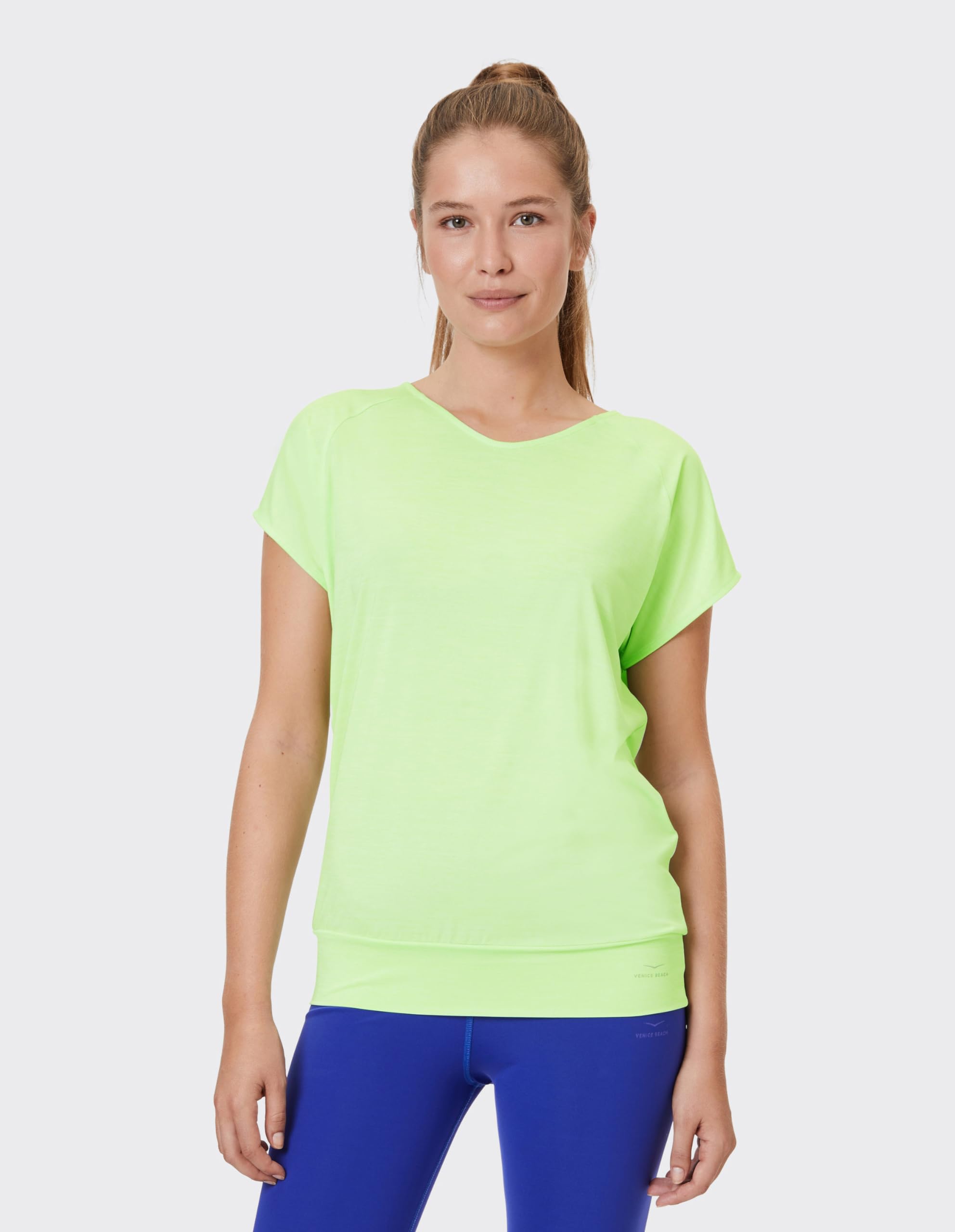 Venice Beach Sport-T-Shirt für Damen mit lässiger Schnittform und V-Ausschnitt Sui