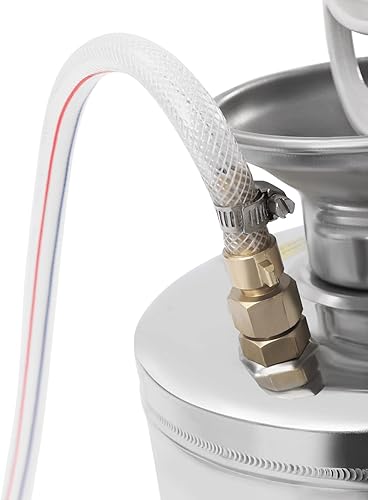 Miniatura 8 de Pulverizador de acero inoxidable de 2.1 galones, juego con varita y mango de 19.6 pulgadas y manguera reforzada de 3.9 pies, rociador de bomba