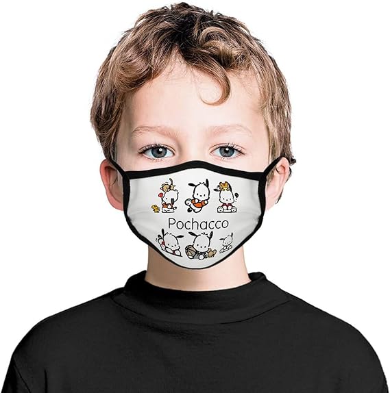 Amazon ポチャッコ フェイスマスク 子供用 洗えるマスク キッズ 幼児用マスク Zarker 耳が痛くなりにくい 呼吸しやすい かわいい キャラクター 男女兼用 Zarker 布マスク