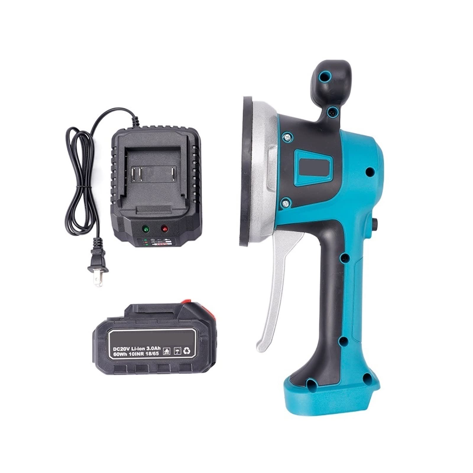 CUDTAPI 20V Wireless Tiler Vibrator Tiling Machine 6 Speed Automatic Tiles Leveling Adjustment Absorb Power Tool For Battery(1Battery 3.0A)