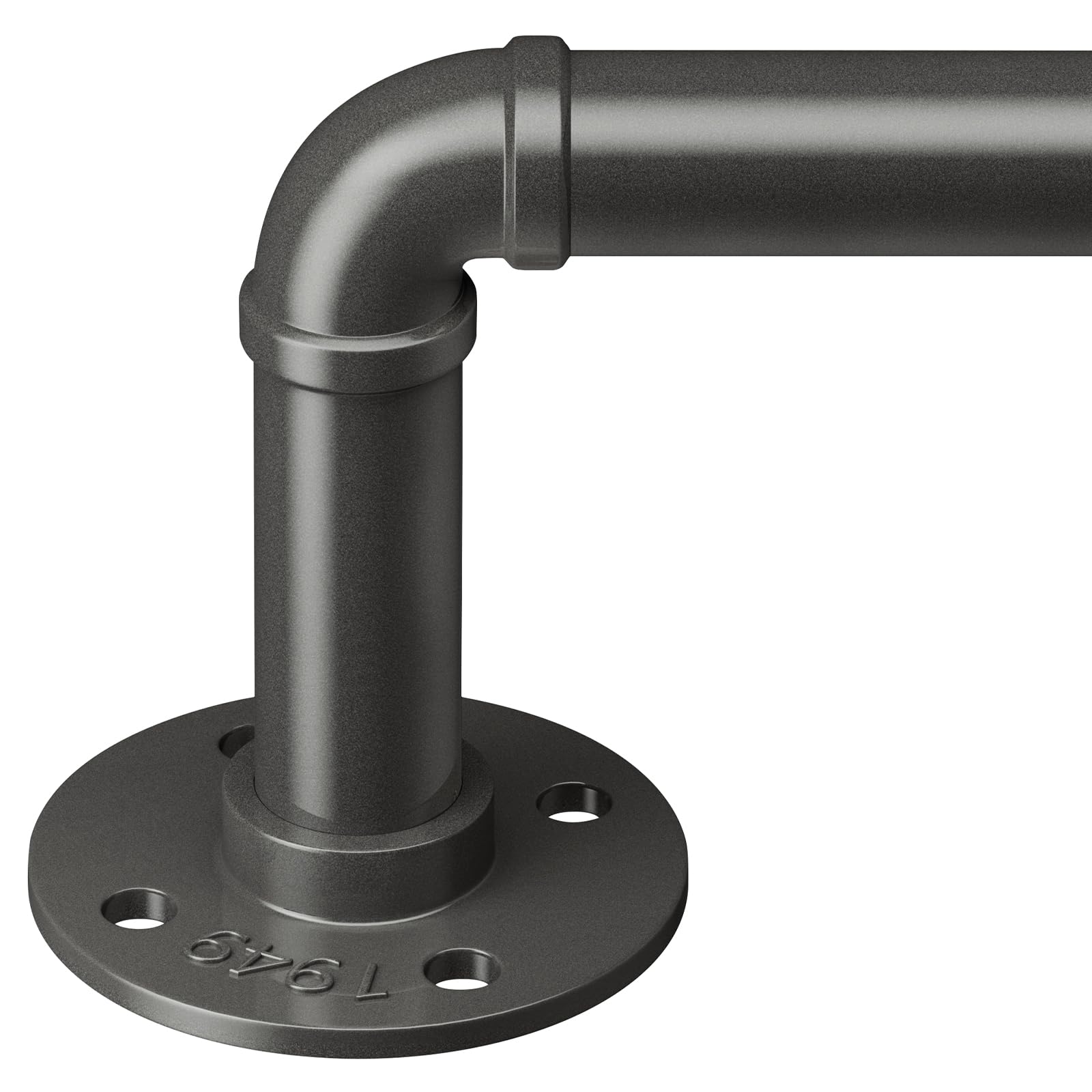 TEAKMAMA 1 Inch Industrial Curtain Rods for Windows 120 to 170 Inches (10-14ft), Blackout Wrap Around Curtain Rod, Indoor and Outdoor Curtain Rods, Heavy Duty Curtain Rods, 32"-168", Grey