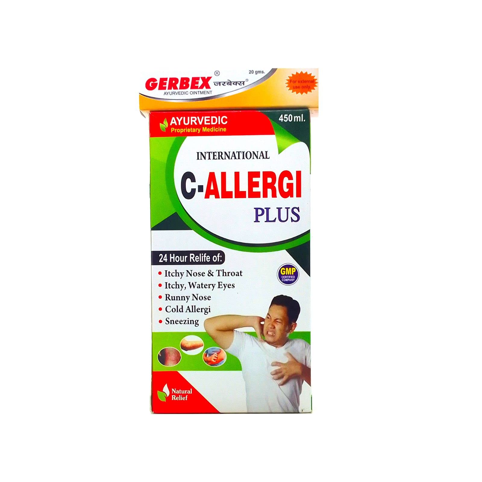 Buy now Ayurvedic C-ALLERGI PLUS Syrup and Gerbex Ointment for allergy and itchy.(Combo pack)-image-30