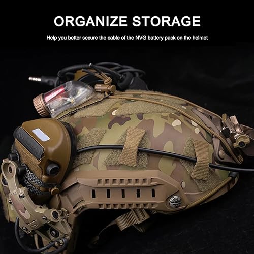 Miniatura 5 de 8 unids táctico auricular intercomunicador cable organizador batería titular NVG arnés de cable para casco equipo táctico accesorios