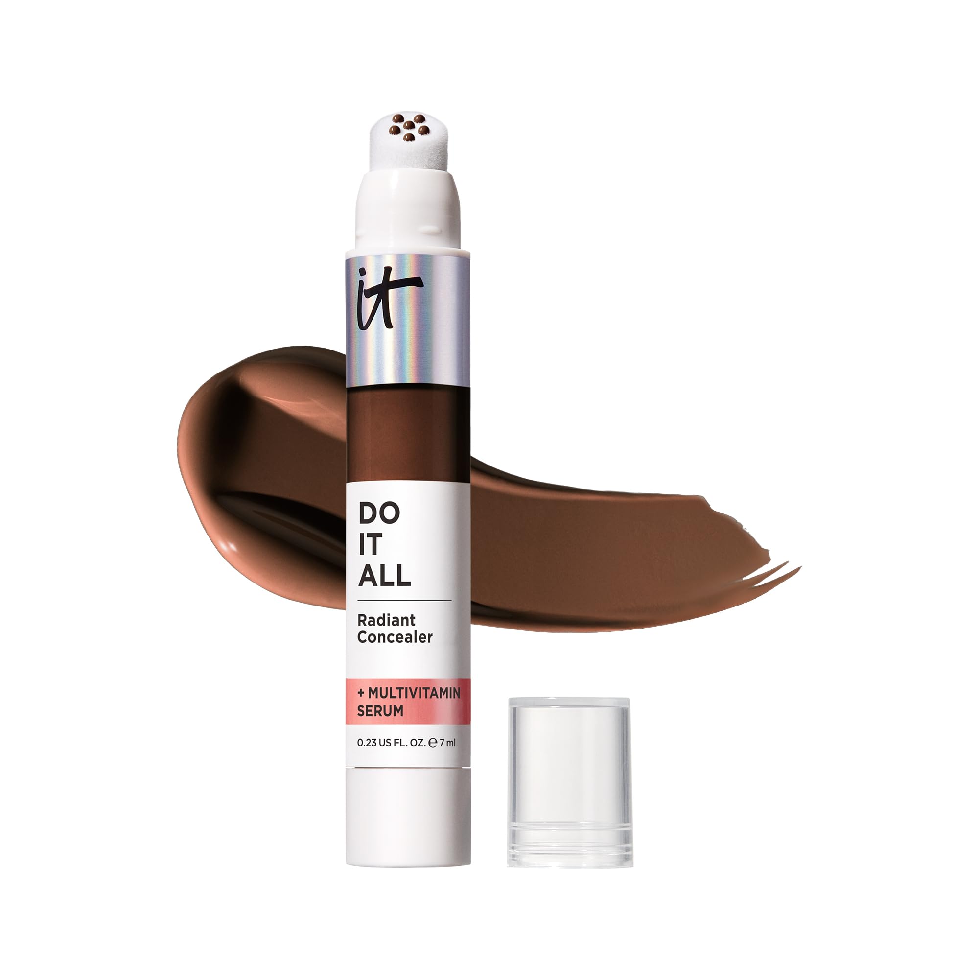 IT Cosmetics Radiant Concealer with Medium Coverage, Enriched with Vitamins B3, B5 and E, Do It All Concealer, Shade: Deep Cool, 7ml