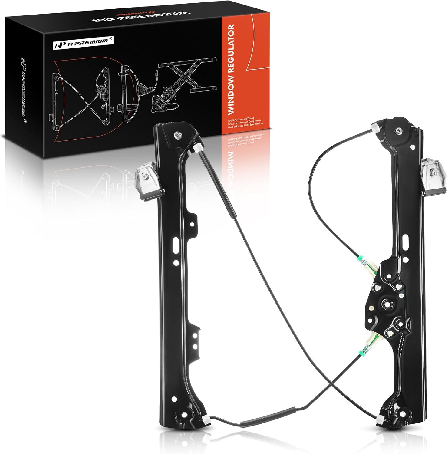 A-Premium Power Window Regulator Without Motor Replacement for BMW E60 E61 528i 530i 535i 550i xDrive M5 2004-2010 Front Right Passenger Side