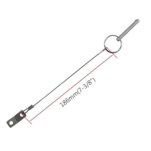 Miniatura 3 de Pasador de liberación rápida, diámetro de 14 pulgadas (0.248 in), longitud total 3 pulgadas (2.992 in), longitud efectiva de 2.4 pulgadas, acero