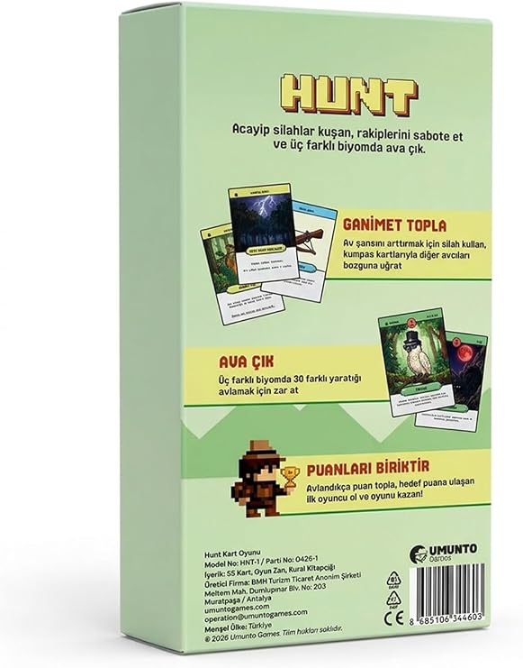 Hunt Zarlı Kart Oyunu | Rekabetçi ve Eğlenceli Kutu Oyunu