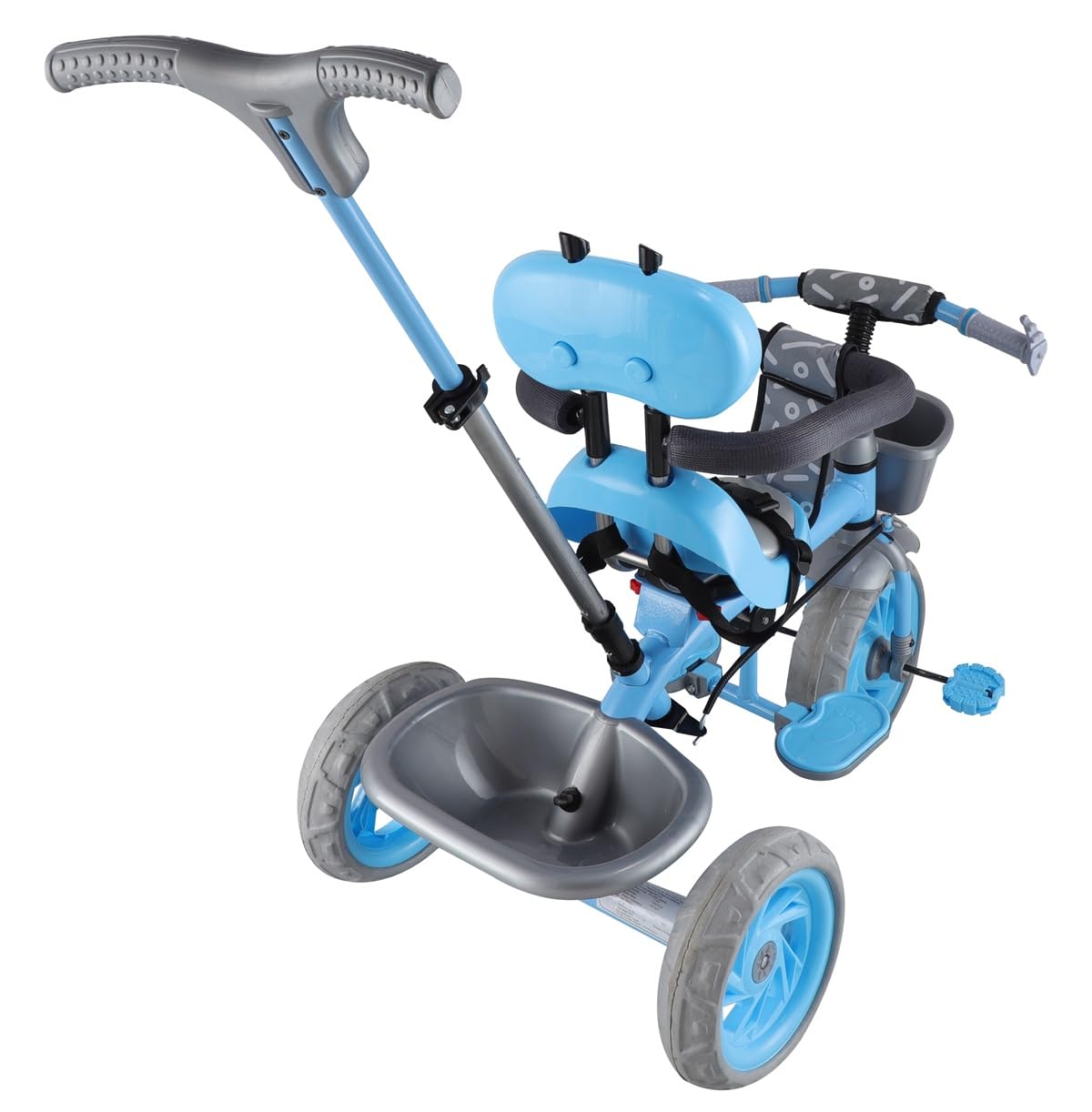 Toyzoy Cotton Candy Grand Kids|Baby Trike|Tricycle with Cushioned Seat & Storage Basket for Kids|Boys|Girls Age Group 2+ Years (Blue) 3